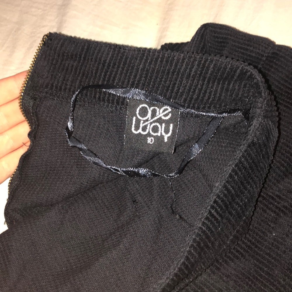 Black  corduroy Skirt LF